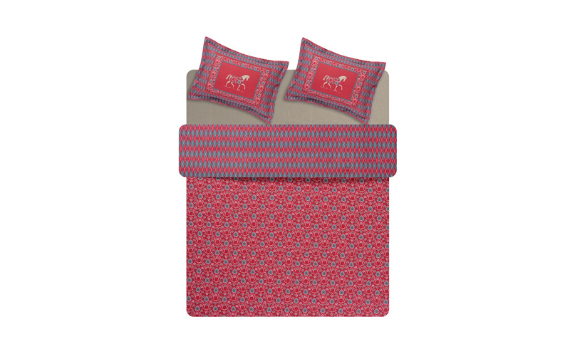 200X220 SANNA RNF DUVET COVER SET - RED
